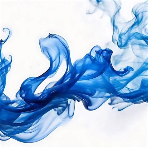 Premium Ai Image Blue Smoke Abstract On White Background