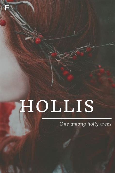 Hollis Nature Names Female Names Old English Names