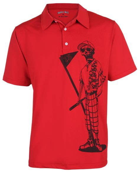 Wild Golf Shirt The Mr Bones Mens Golf Polo In Red For Your Next
