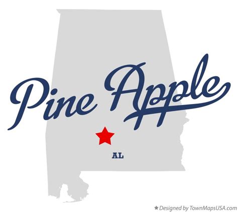 Map Of Pine Apple Al Alabama