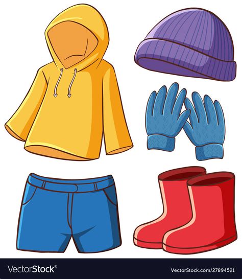 Isolated Set Clothes Royalty Free Vector Image