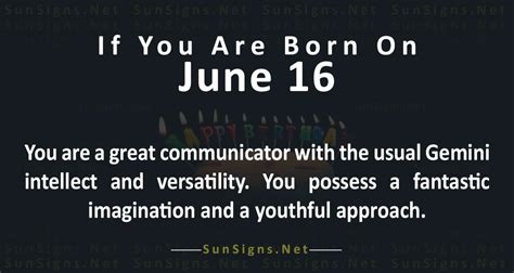 June 16 Zodiac Is Gemini Birthdays And Horoscope Sunsignsnet