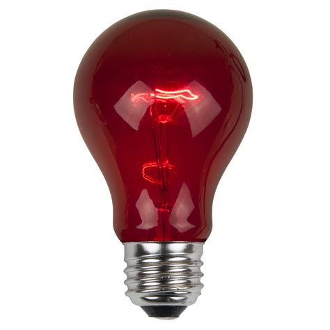 E26 Party And Sign Bulbs A19 Transparent Red 25 Watt Replacement Bulbs