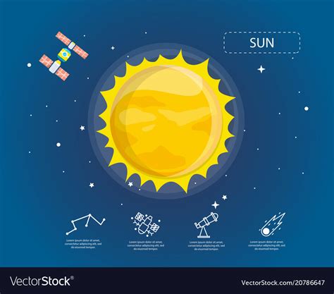 Sun Infographic In Universe Concept Royalty Free Vector
