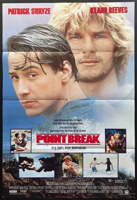 All About Movies Point Break Poster One Sheet Original 1991 Patrick Swayze Surfing