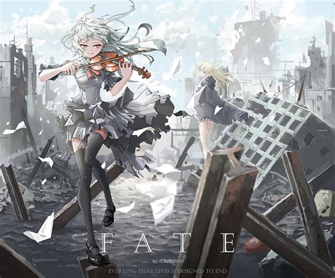 Anime Girl Post Apocalyptic Hd Wallpaper Peakpx