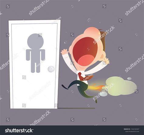 Men Farting Blank Balloon Out His Stock Vector Royalty Free