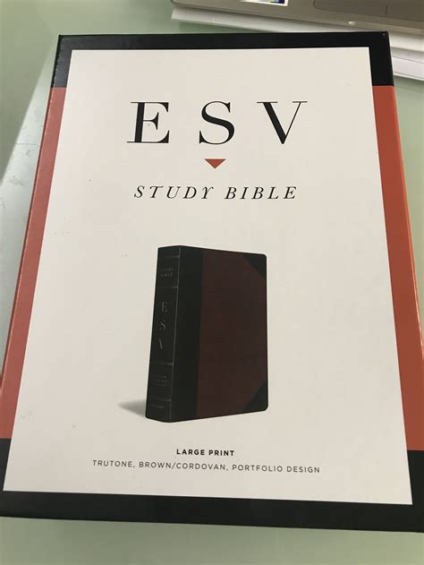 Esv Study Bible Large Print Trutone Browncordovan Portfolio Design