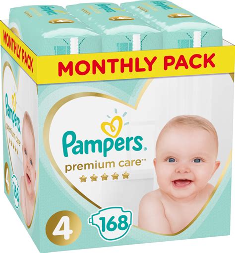Pampers Premium Care 4 Maxi 9 14 Kg Monthly Pack 168 Πάνες Fedra