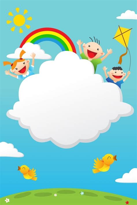 Education Training White Clouds Blue Sky Background Fondos Para Niños