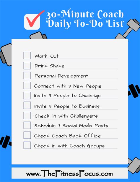 Beachbody Coach Daily To Do List With Printables The Fitness Focus