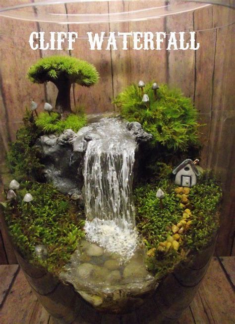 Add A Miniature Waterfall Pond Or River To Your Fairy Garden Terrarium