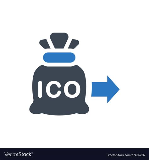 Initial Coin Offering Icon Royalty Free Vector Image