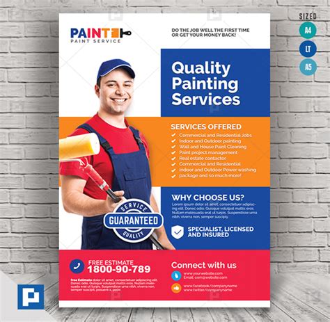 Commercial Painting Service Flyer Psdpixel