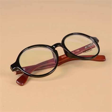 Handmade Natural Bamboo Round Eyeglasses Frames Men Women Casual Wood Spectacles Retro Male