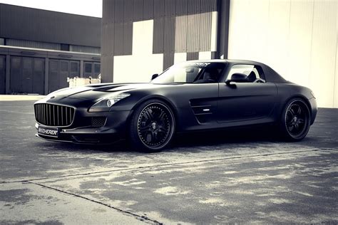 Awesome Matte Black Supercharged Sls Amg By Kicherer