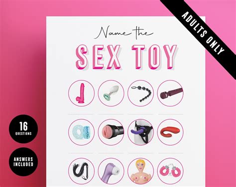 Bachelorette Party Game Printable Name The Sex Toy Game Etsy