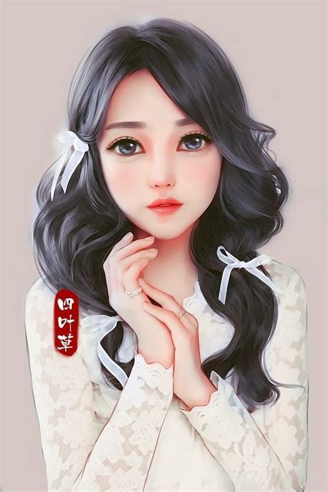 Digital Painting Portrait Anime Art Girl Chinese Art