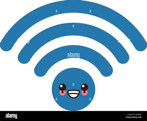 Símbolo De Internet Wifi Kawaii Cute Cartoon Imagen Vector De Stock Alamy