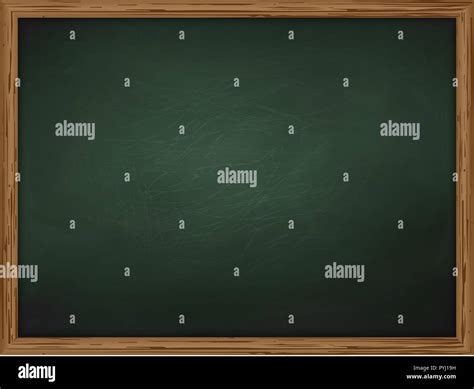 School Chalkboard Background Texture With Frame Vector Template For