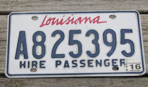 License Plate For Sale Louisiana Hire Passenger License Plate Shop