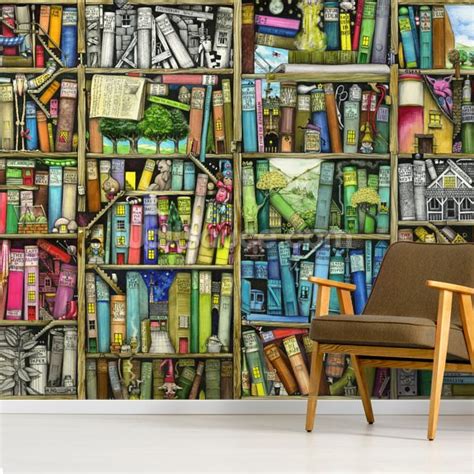 Maybe you would like to learn more about one of these? Bookshelf Wall Mural | Wallsauce NZ