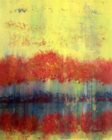 Autumn Bleed Abstract Tree Painting Abstract Landscape Abstract