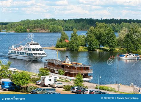 Lappeenranta Finland Boat On Saimaa Lake Editorial Stock Photo