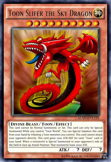 Slifer has truly come to life in figure form, with detailed shading and painting that give it a bold yet detailed appearance. Toon Slifer the Sky Dragon by AlanMac95 on DeviantArt