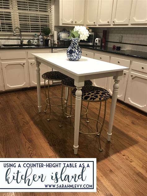 I was not sure if a counter height table would make my kitchen look too small or out of place. Our Kitchen Table Island | Counter height table, Counter ...