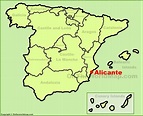 Alicante en el mapa de España