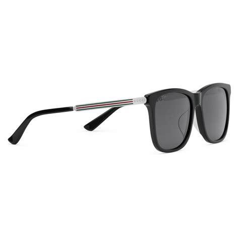 gucci velvet square frame acetate sunglasses in black for men lyst