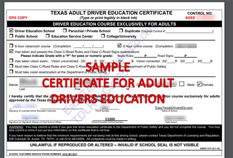 texas teen and adult drivers education course