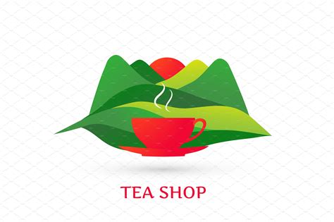 Tea Shop Logo Creative Logo Templates ~ Creative Market