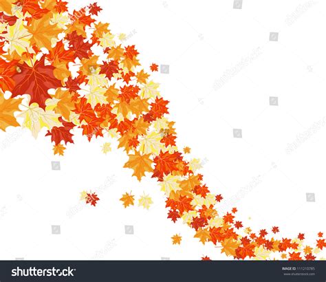 Autumn Maples Falling Leaves Background Stock Photo 111210785