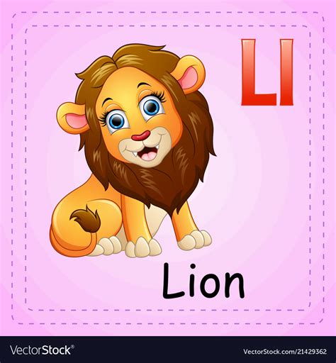 Animals Alphabet L Is For Lion Royalty Free Vector Image