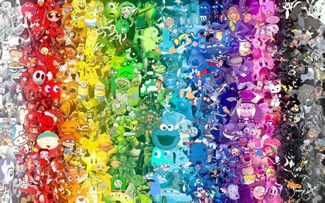 Rainbow Pop Culture Character Collage By Jdreever18 On Deviantart