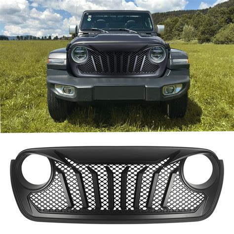 Grill Grille，vetomile Front Grill Grille For 2018 2019 Jeep Wrangler Jl