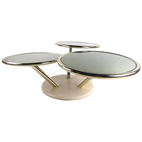 Tribesigns lift top coffee table with storage shelves, lift up center table. Unique Mid-Century Brass and Glass Swivel Top Coffee Table ...