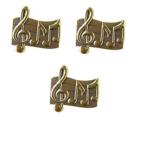 Music Staff And Notes Pins Gold Choi Or Music Lapel Pins Set Of 3
