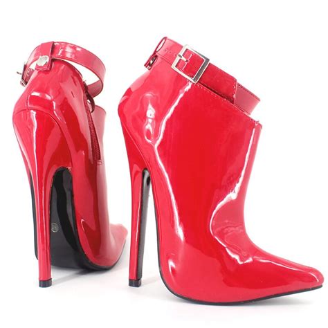 Sexy 18cm High Heels Pointed Toe Women Boots Ankle High Metal Heels
