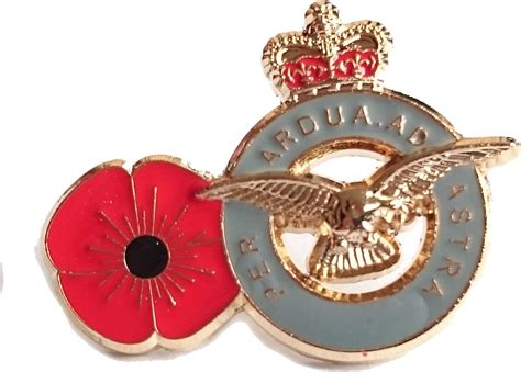 Raf Poppy Lapel Pin Badge Royal Air Force Remembrance Uk Clothing