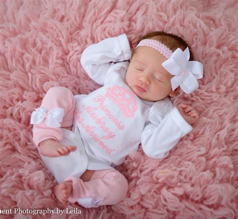 Baby Girl Coming Home Outfit Clothes Monogrammed Newborn Leg Warmers