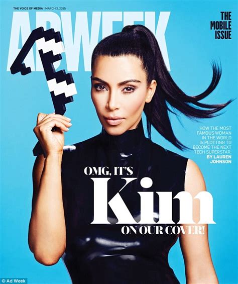Kim Kardashian Shows Off Her Cleavage On Adweek Magazine Cover Daily Mail Online