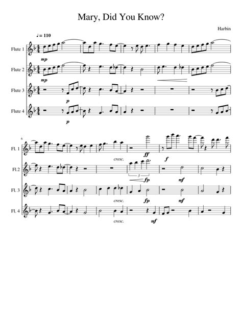 Jack schrader hope publishing company 3167939e. Mary, Did You Know? sheet music for Flute download free in ...