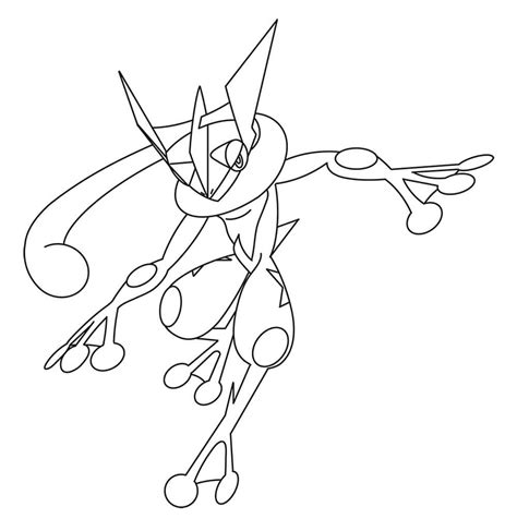 Printable Greninja Coloring Pages Anime Coloring Pages