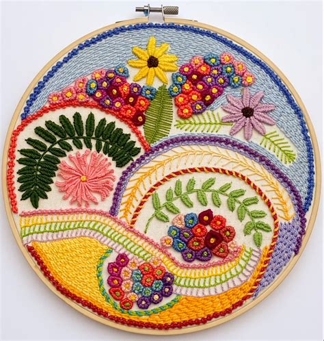 Pin By Anotherrealm On Dimensional Hand Embroidery Embroidery Sampler