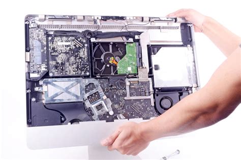 Laptop Computer Disassembled Into Broken Pieces Stock Photo Image Of