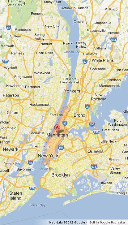 Manhattan On Nyc Map