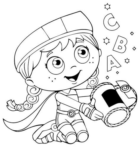 Wonder Red From Super Why Coloring Sheets